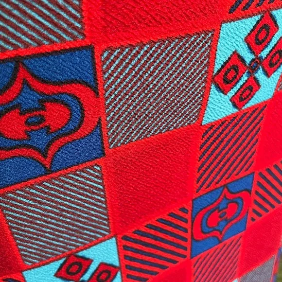 LuLaRoe Straight MIdi Skirt, Red Blue | 3X - Picture 7 of 9